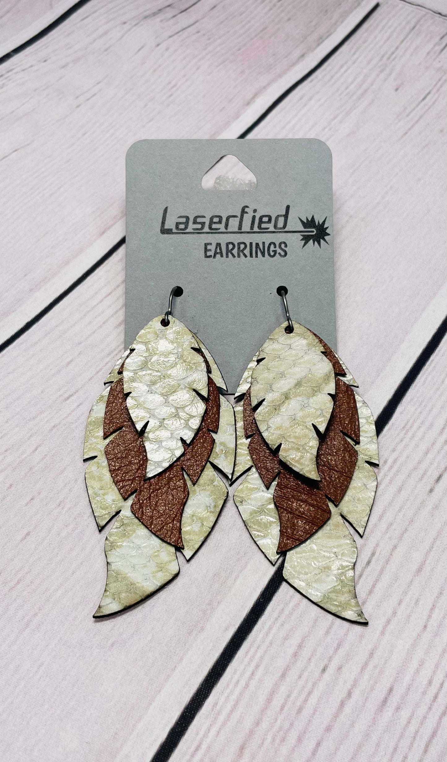 Leather Leaf Earrings